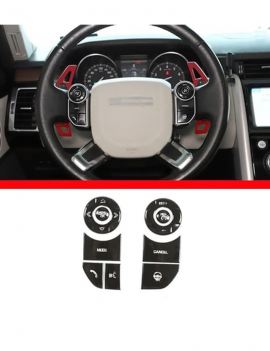 RANGE ROVER VOGUE DİREKSİYON TUŞ KAPLAMA SETİ SİYAH - ISITMALI